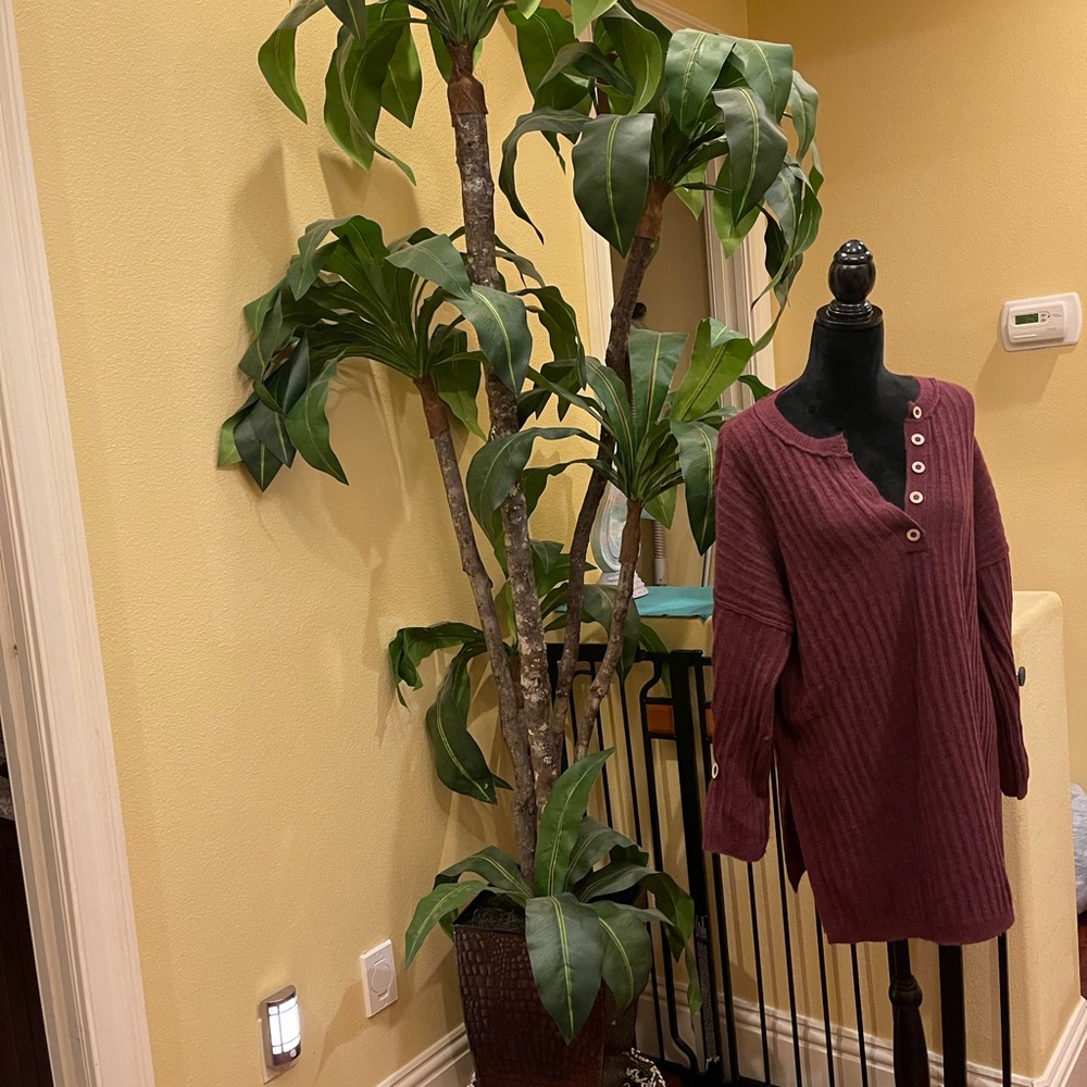 Free People Burgundy Sweater